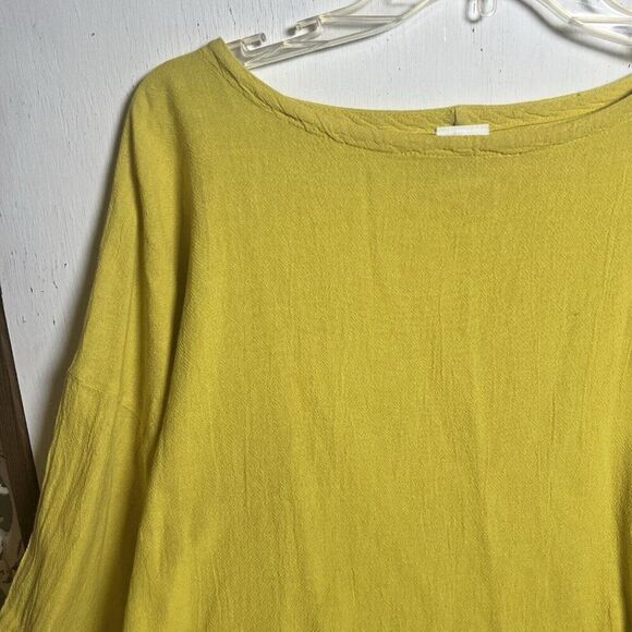 Oh My Gauze! women's top size 1 Yellow hi low Lagenlook. Cc - Picture 3 of 5